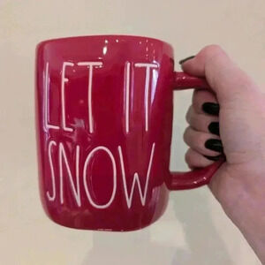 Rae Dunn  red let it snow Christmas mug